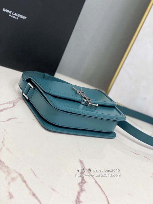 YSL爆款女士包包 聖羅蘭經典款MONOGRAM金屬旋扣小號郵差包 YSL肩背斜挎包 634306  jjh1080